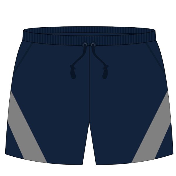 Game Navy Short with Grey Stripe